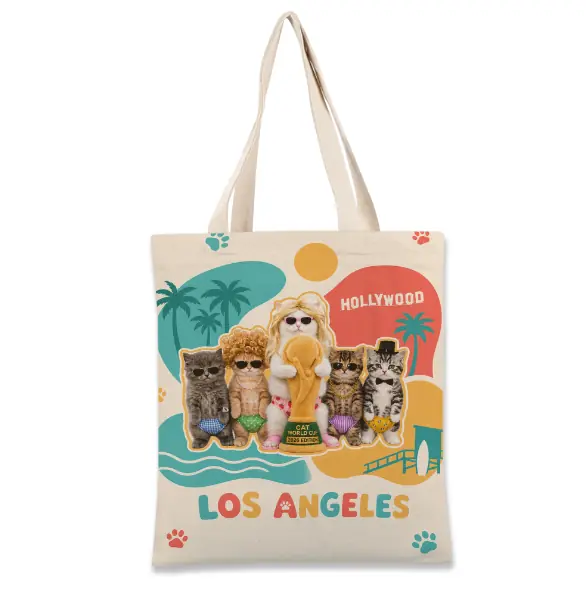 Sac fourre-tout à motif sur le thème de Los Angeles Cilekli Don