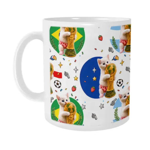 Mug à café en céramique Chat fraise 🍓