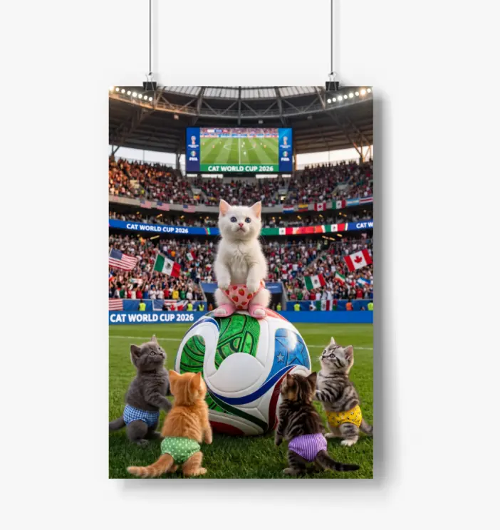 Affiche sur le thème de la tasse de chat fraise (3)