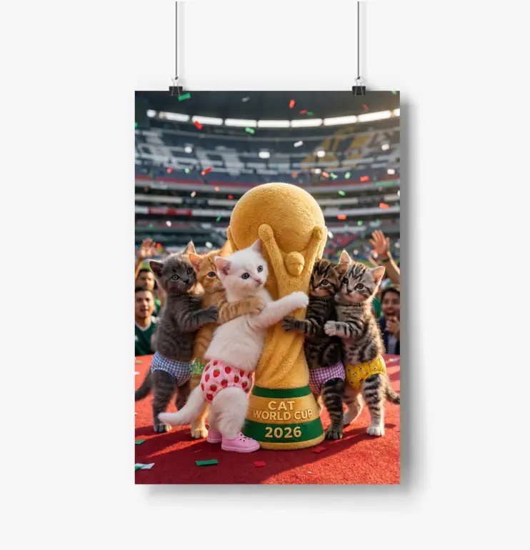 Affiche sur le thème de la tasse de chat Cilekli Don (7)