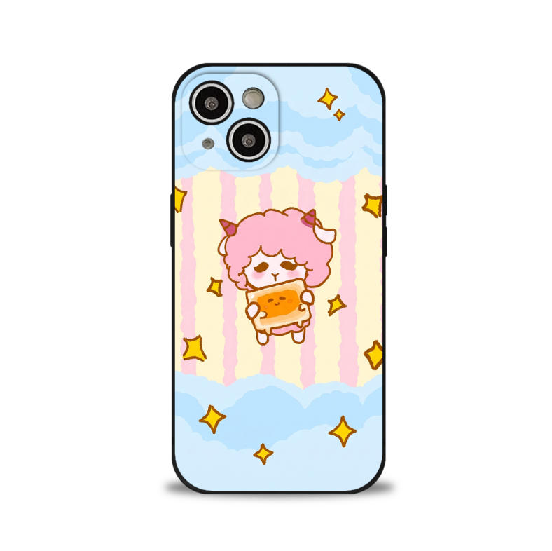 Mie Mie Rice Cake liquid silicone iPhone 15 transparent phone case