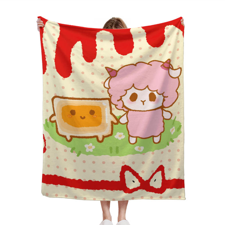 Baa-baa rice cake flannel blanket