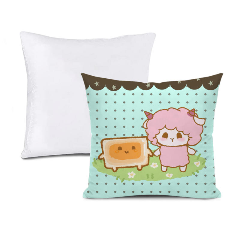 Miemie Rice Cake Plush Polyester Throw Pillow Double-Sided Printed Pillow