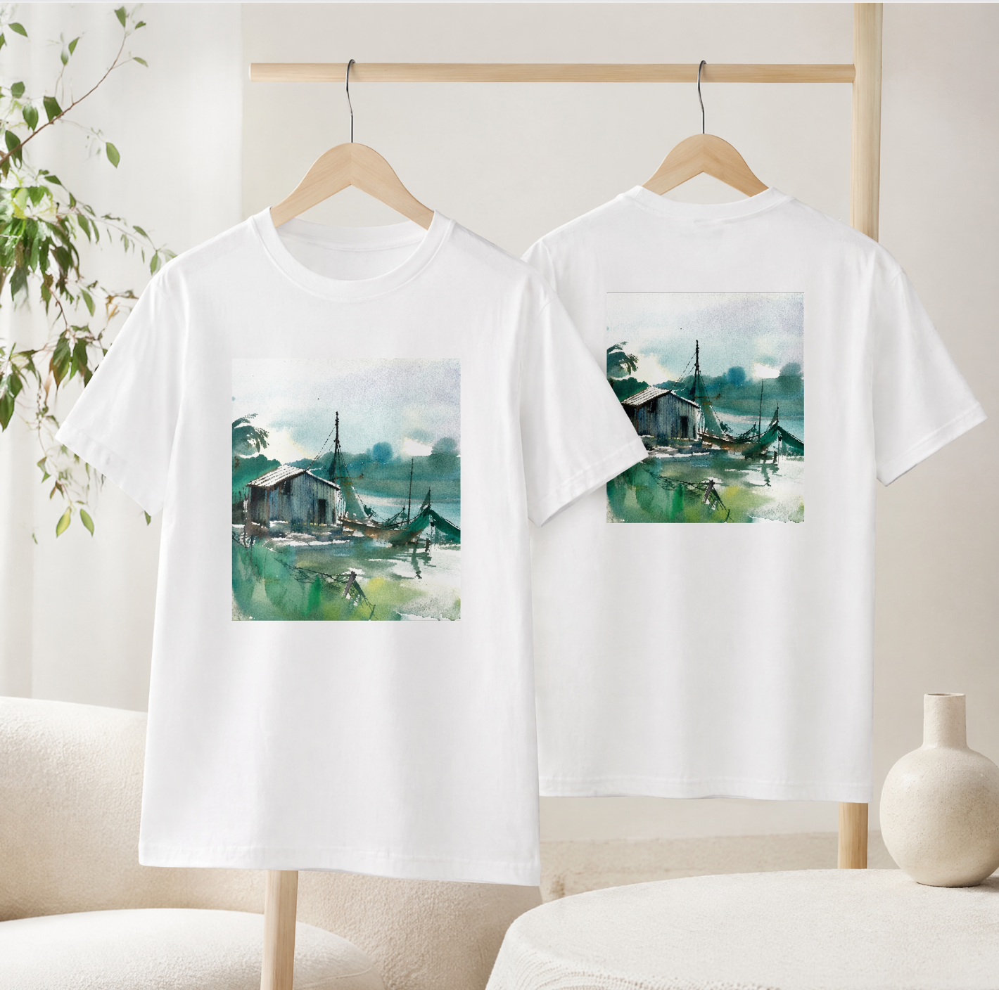 Sommer, Original-Serie, beidseitig bedrucktes T-Shirt aus Baumwolle