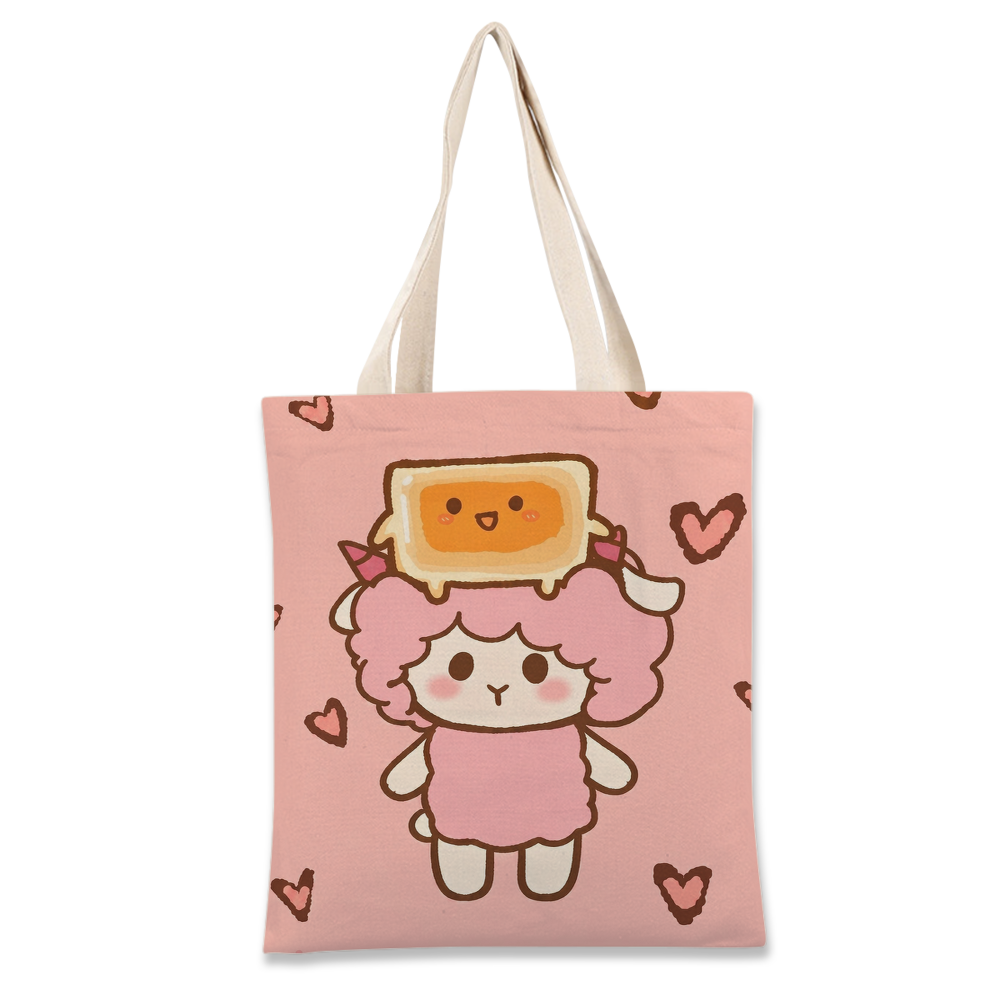 Baa-baa rice cake linen shopping bag