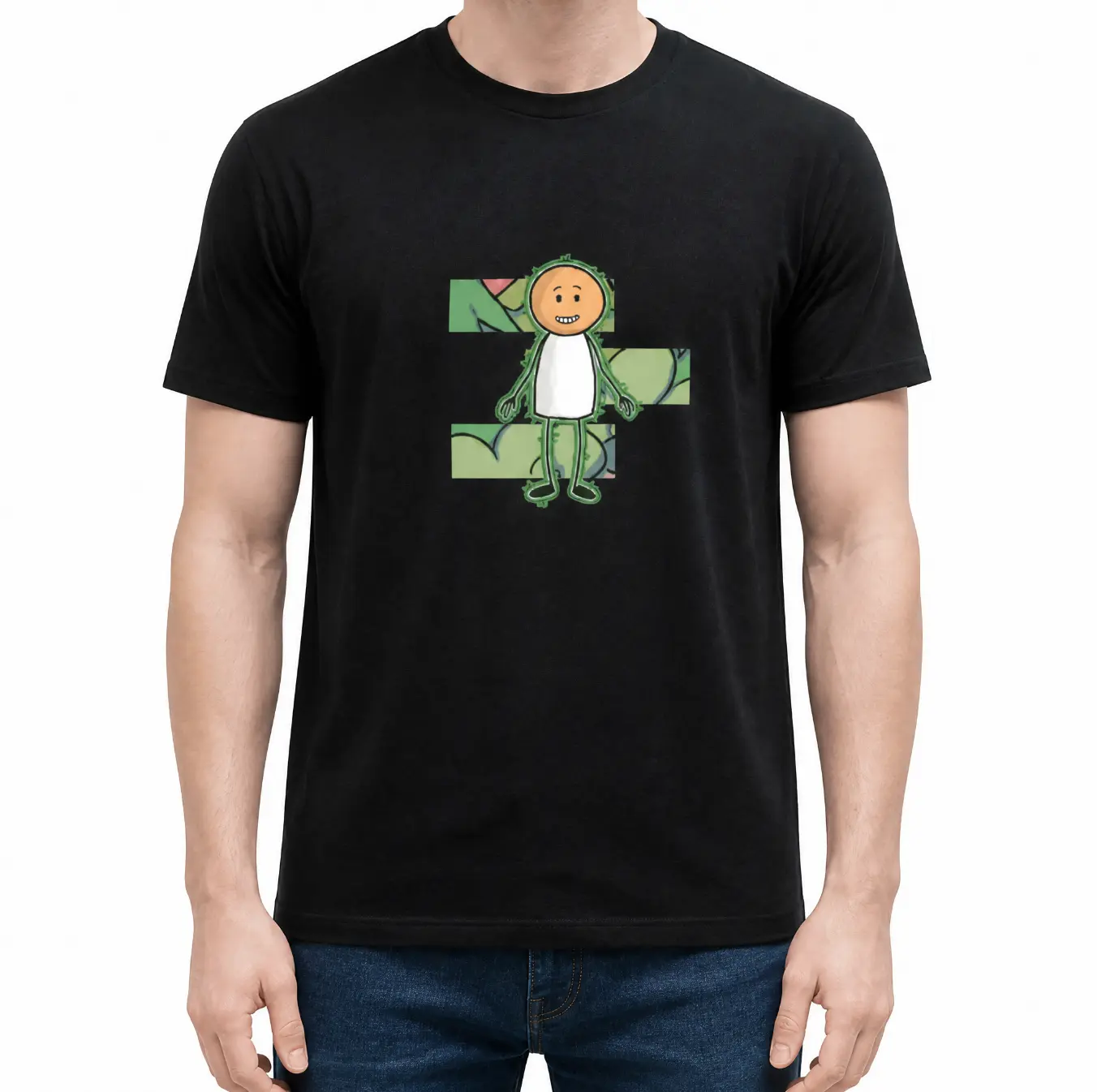 T-shirt graphique pour homme ComfortFit, t-shirt à manches courtes en coton épais 202 g, haut décontracté à col rond avec imprimé cartoon original, respirant et anti-humidité, ourlet durable à double piqûre, S-3XL