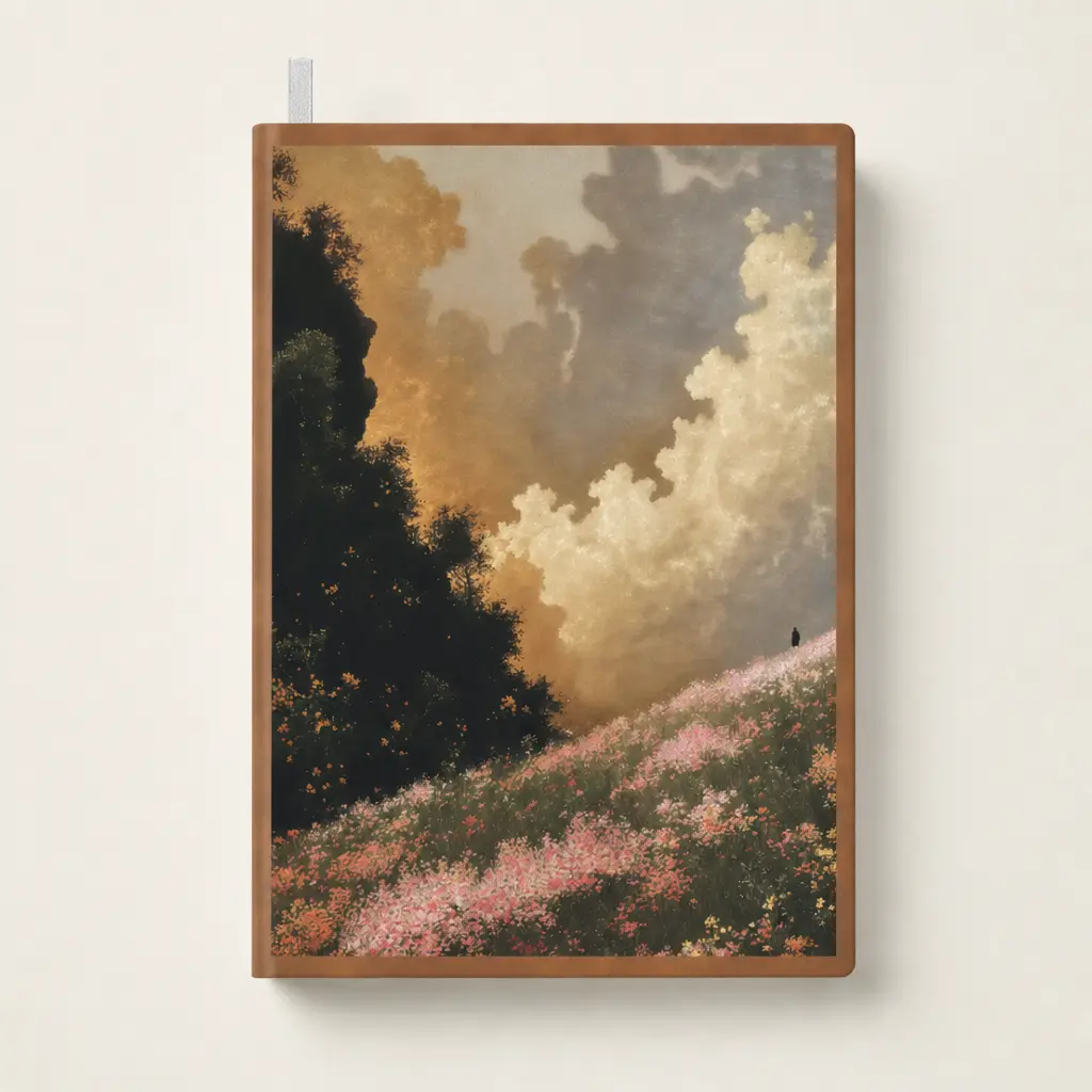 Paper Notebook Partial Print, Fire on the Horizon, 305g