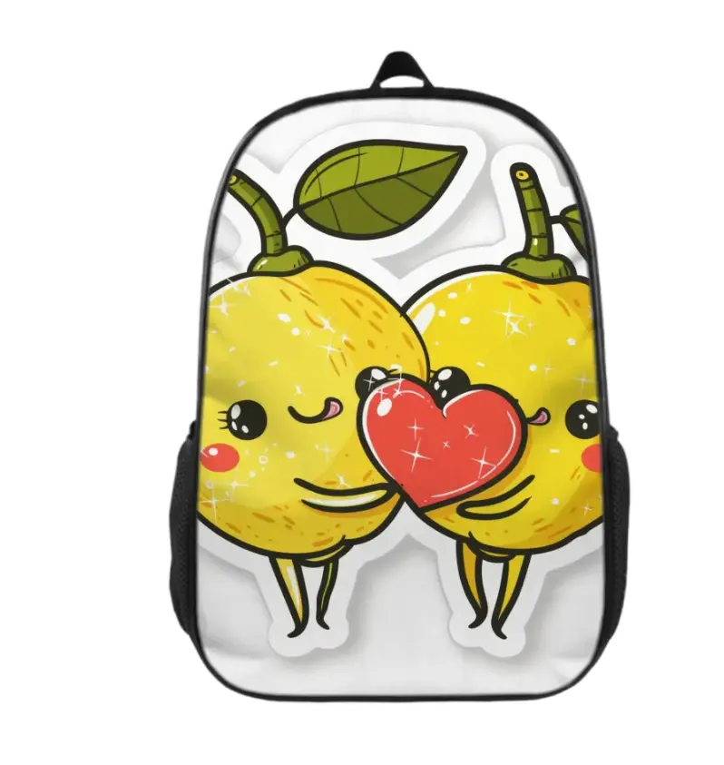 Lemon Polyester Backpack (with Boning) , 420g , Single-Sided Print