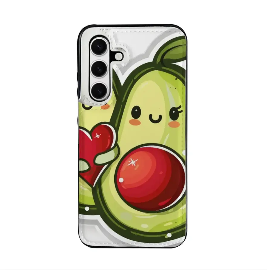 Avocado Galaxy S24 PU Phone Case , 107g , Single-sided Print