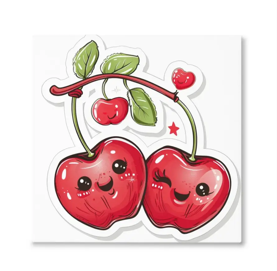Cherries Canvas Decorative Painting , 12x12Inch , All-Over Print