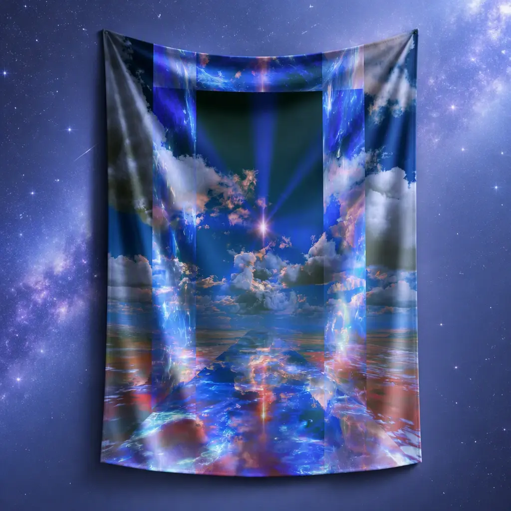 Blue Cloud Portal, Extra Lightweight Wall Tapestry, 60x80 in (150x200 cm)