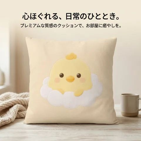 HomeDecor Pillowcase, cute chick pattern cushion cover, velvet-style short plush, soft and fluffy touch, compatible with 45x45cm, 50x50cm, 40x40cm, for sofa, bed, living room, office, car interior decoration, high quality, hidden zipper, durable, friction resistant, breathable, moisture-wicking, quick-drying, all-season, kids' room, toddler gift, birthday present, machine washable, lightweight white beige animal design, 1 piece